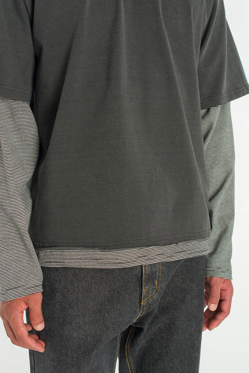 Menswear | Double Tee, Ink Grey