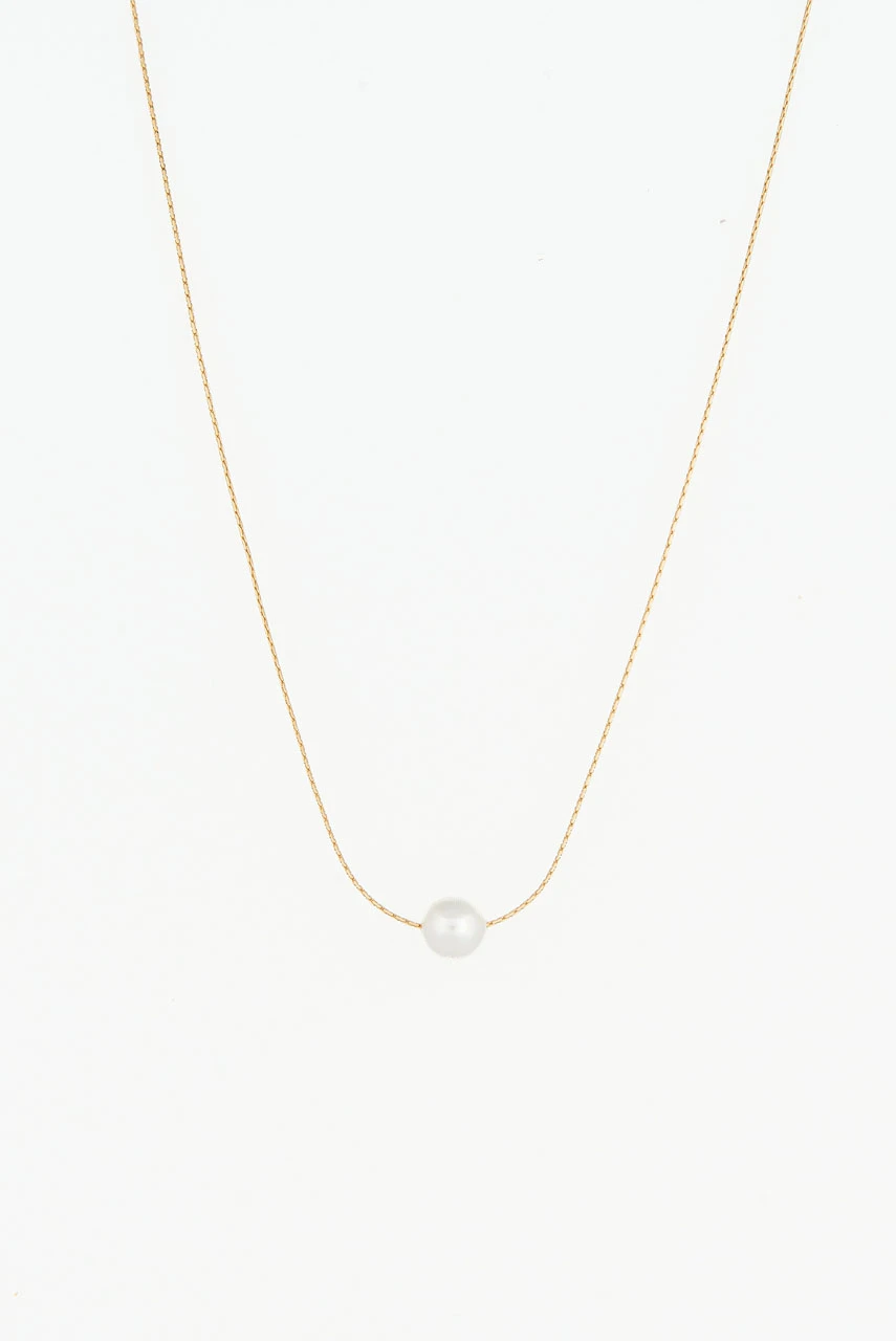 Serenity Pearl Necklace, Gold
