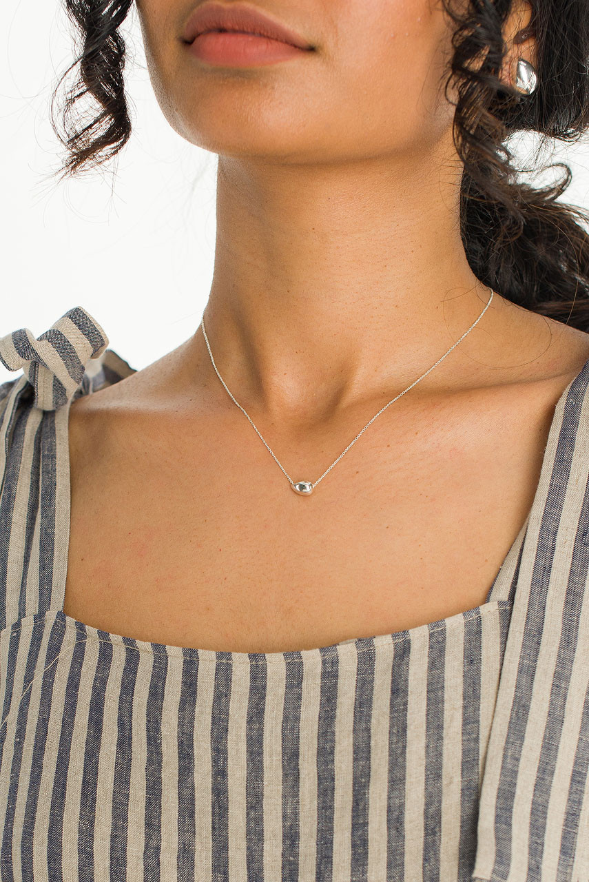 Dew Drop Necklace, Silver
