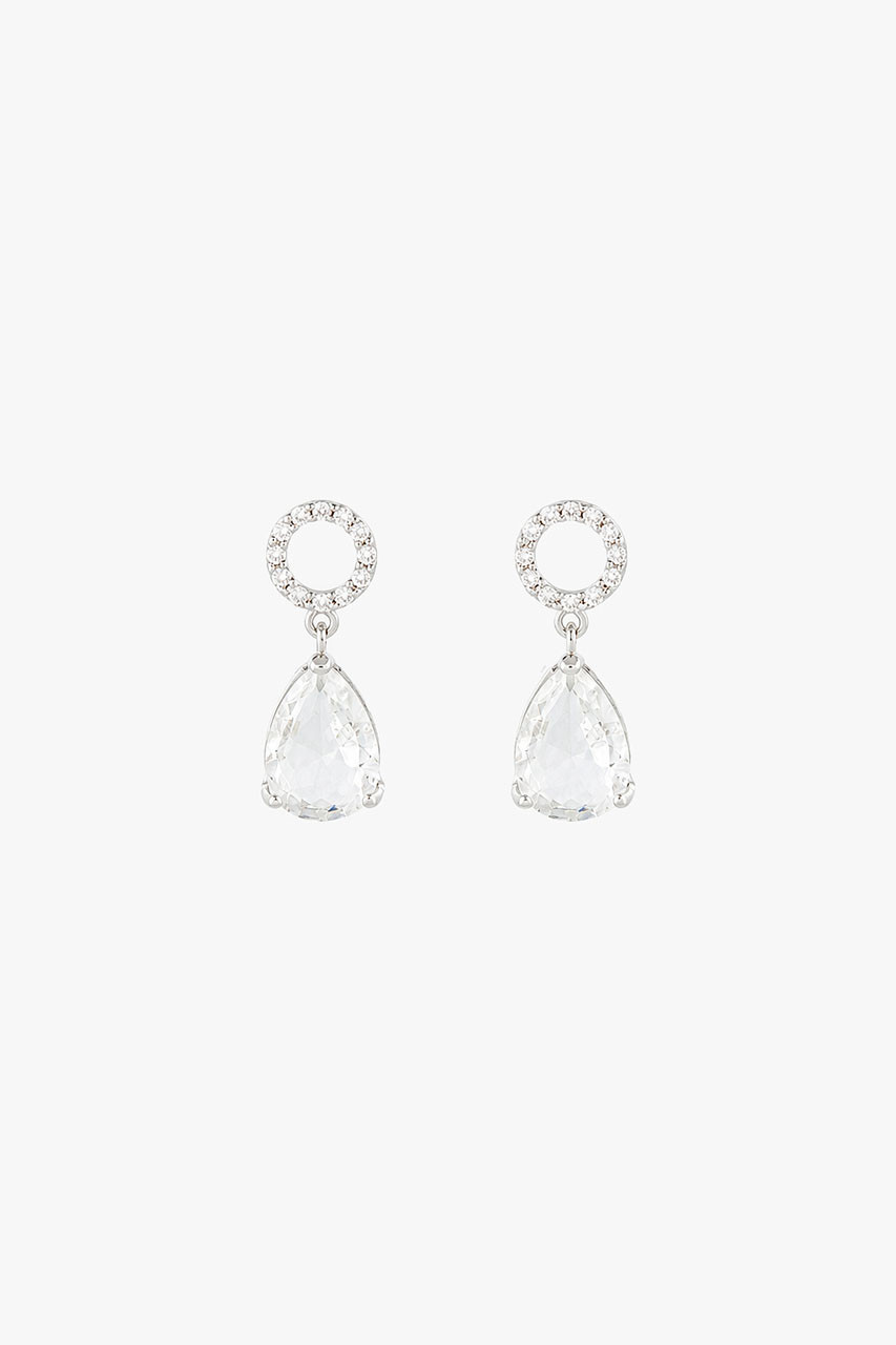 Orbit Drop Earrings, Silver
