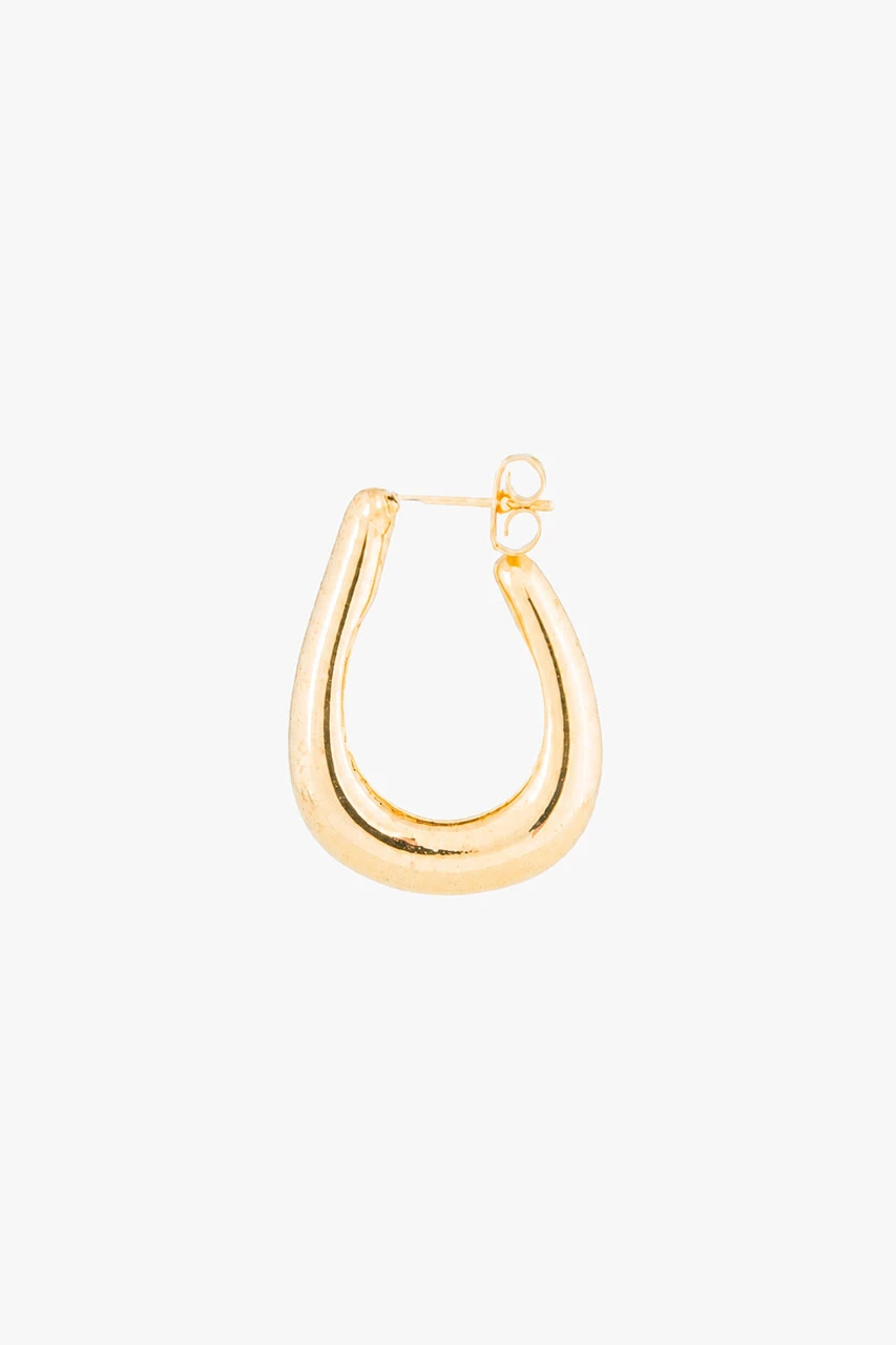 J-Curve Earrings, Gold
