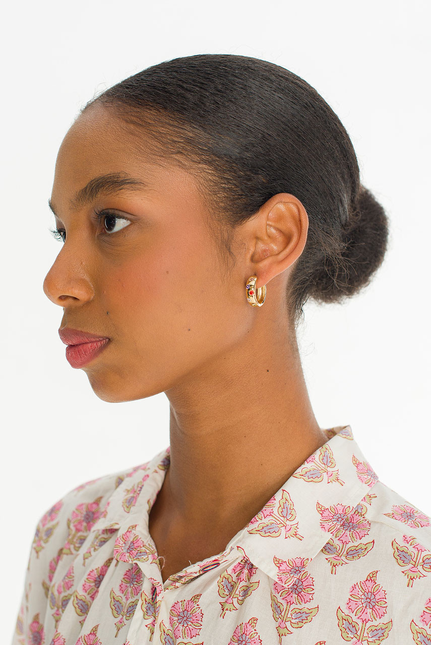 Prism Huggie Hoops, Gold