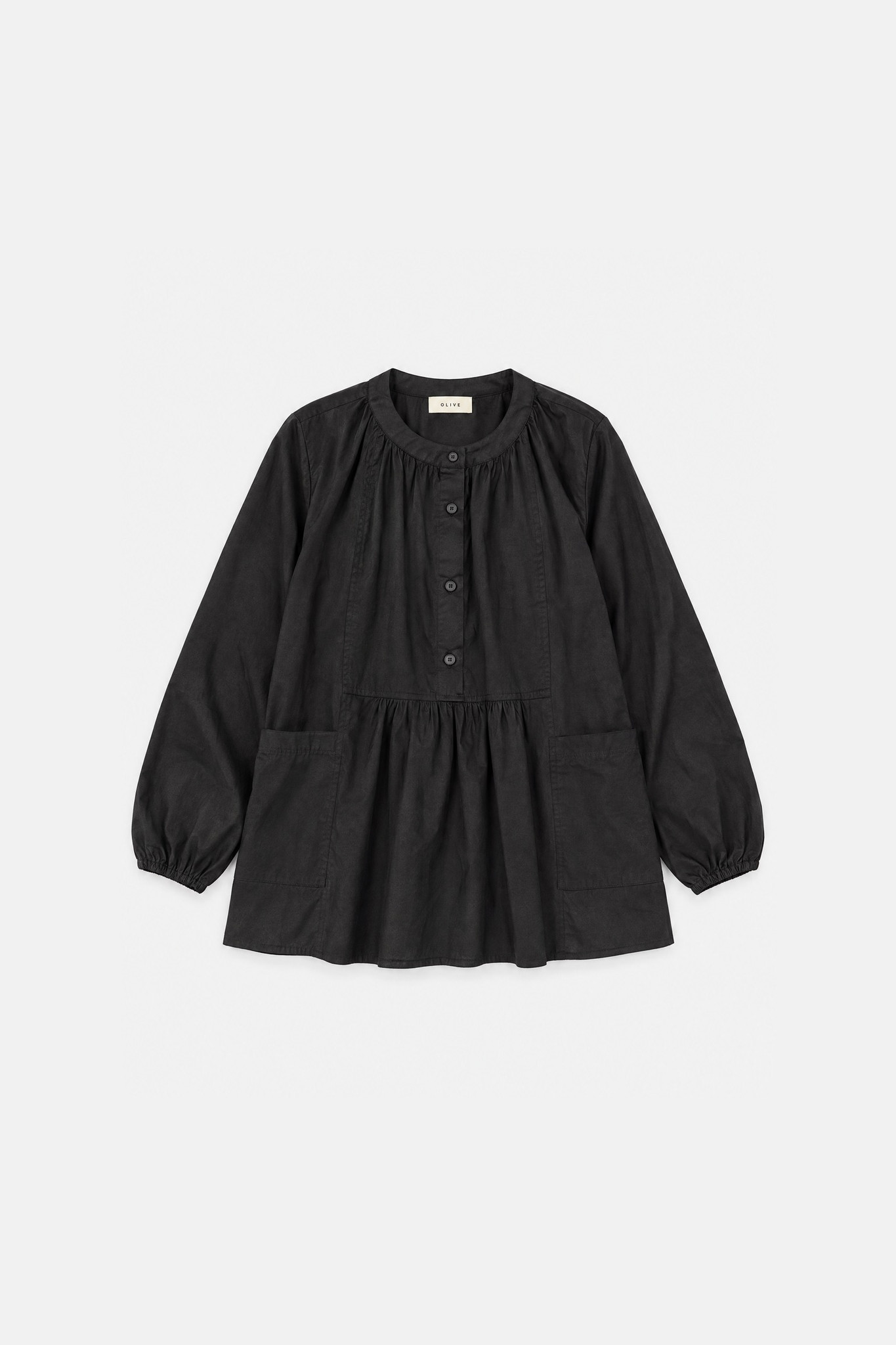 Roa Cotton Tunic, Black flatlay
