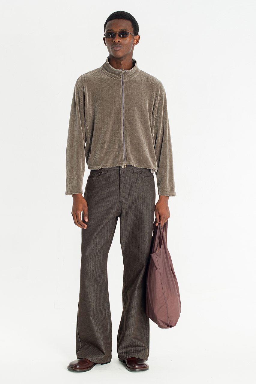 Menswear | Raw-Cut Funnel Sweat, Grey
