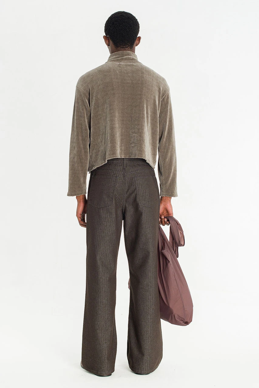 Menswear | Raw-Cut Funnel Sweat, Grey