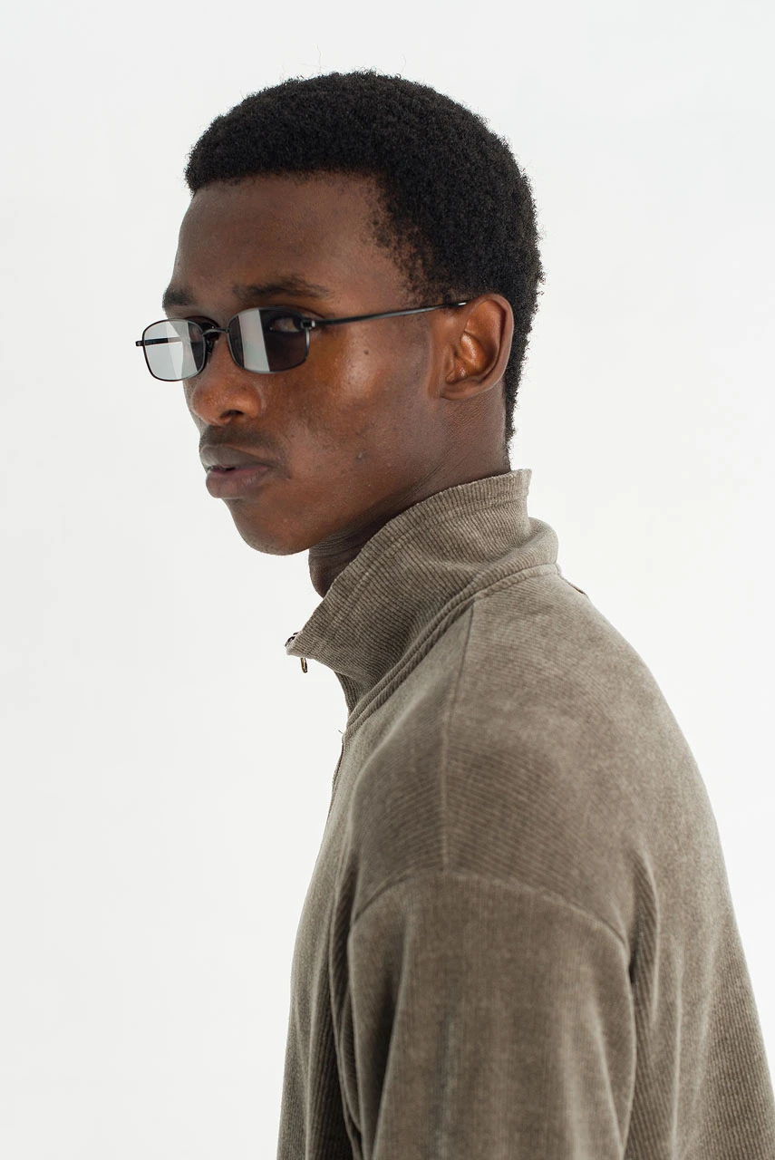 Menswear | Raw-Cut Funnel Sweat, Grey