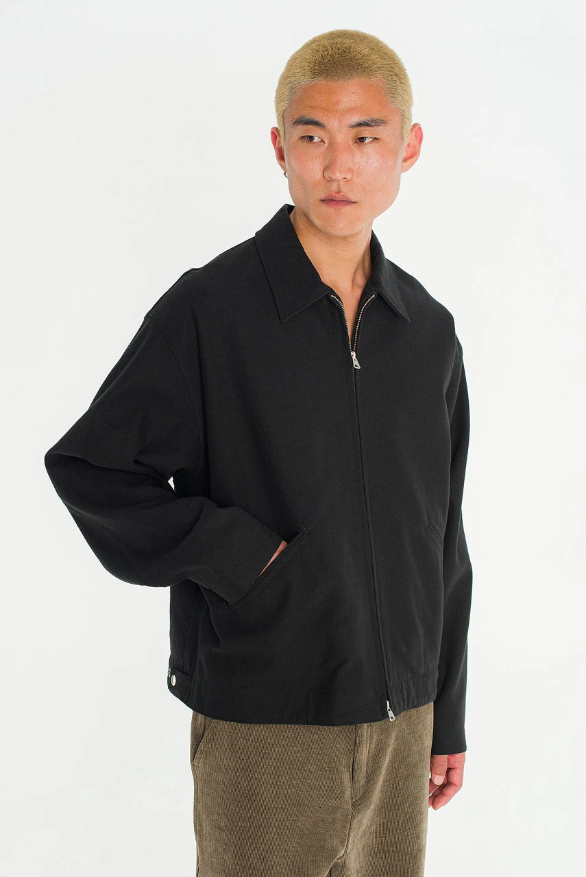 Menswear | Cotton Swing-Top Jacket, Black
