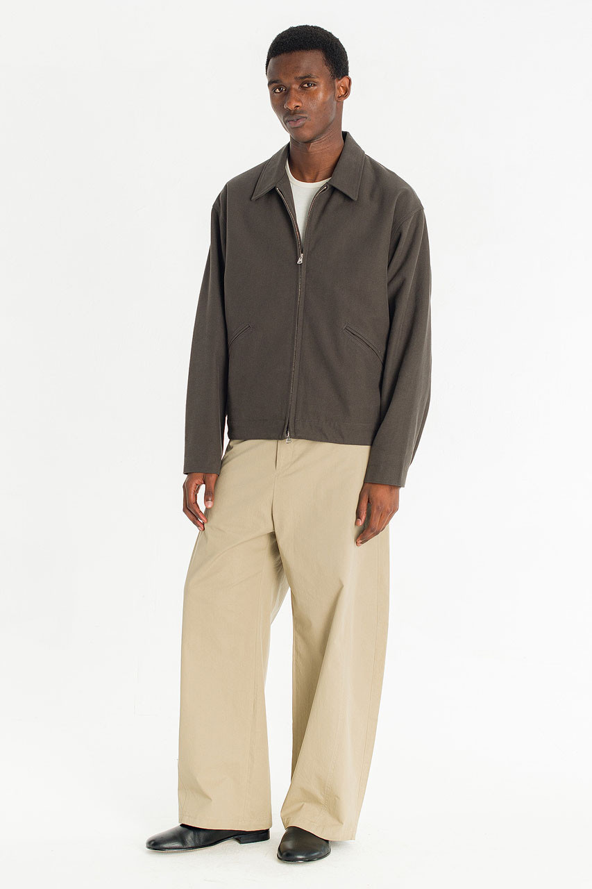 Menswear | Cotton Swing-Top Jacket, Grey Brown