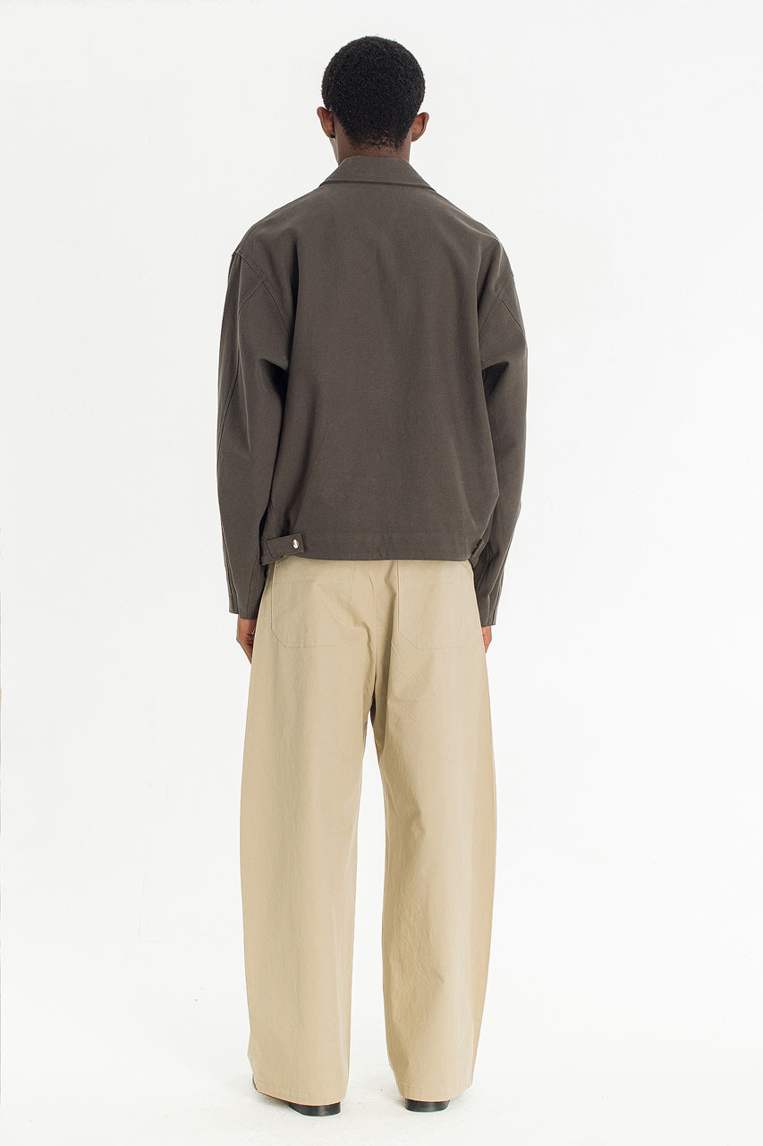 Menswear | Cotton Swing-Top Jacket, Grey Brown