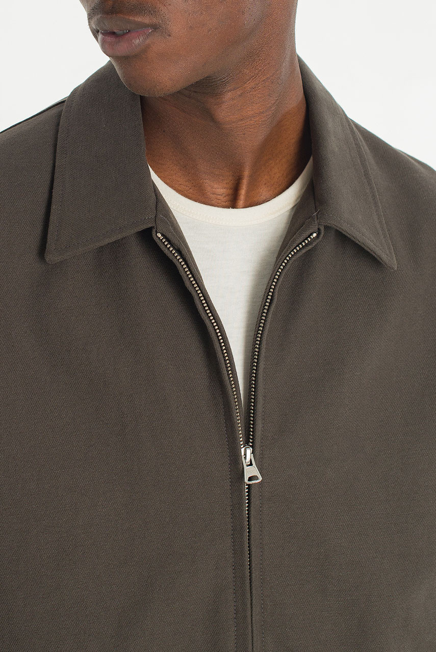 Menswear | Cotton Swing-Top Jacket, Grey Brown