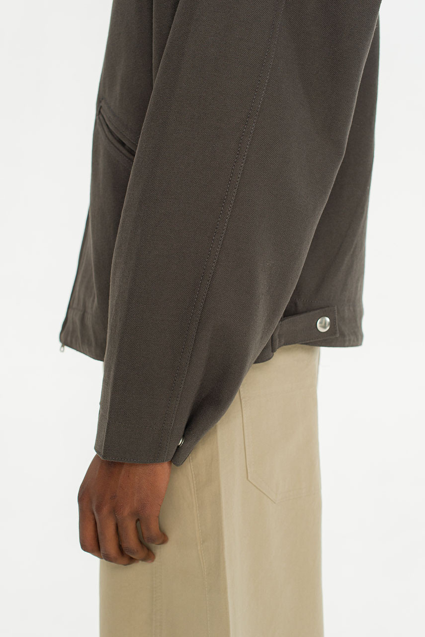 Menswear | Cotton Swing-Top Jacket, Grey Brown