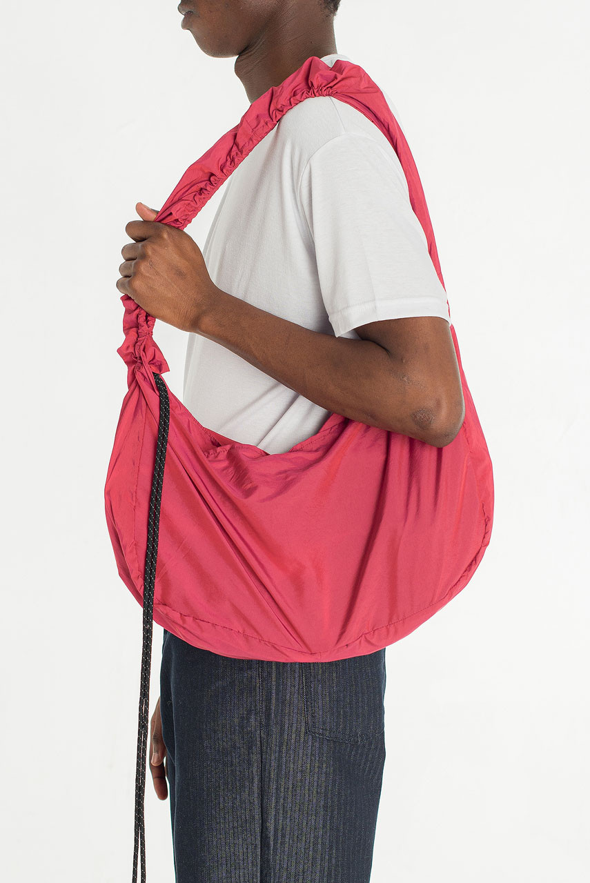 Menswear | Ruched Sling Bag, Red