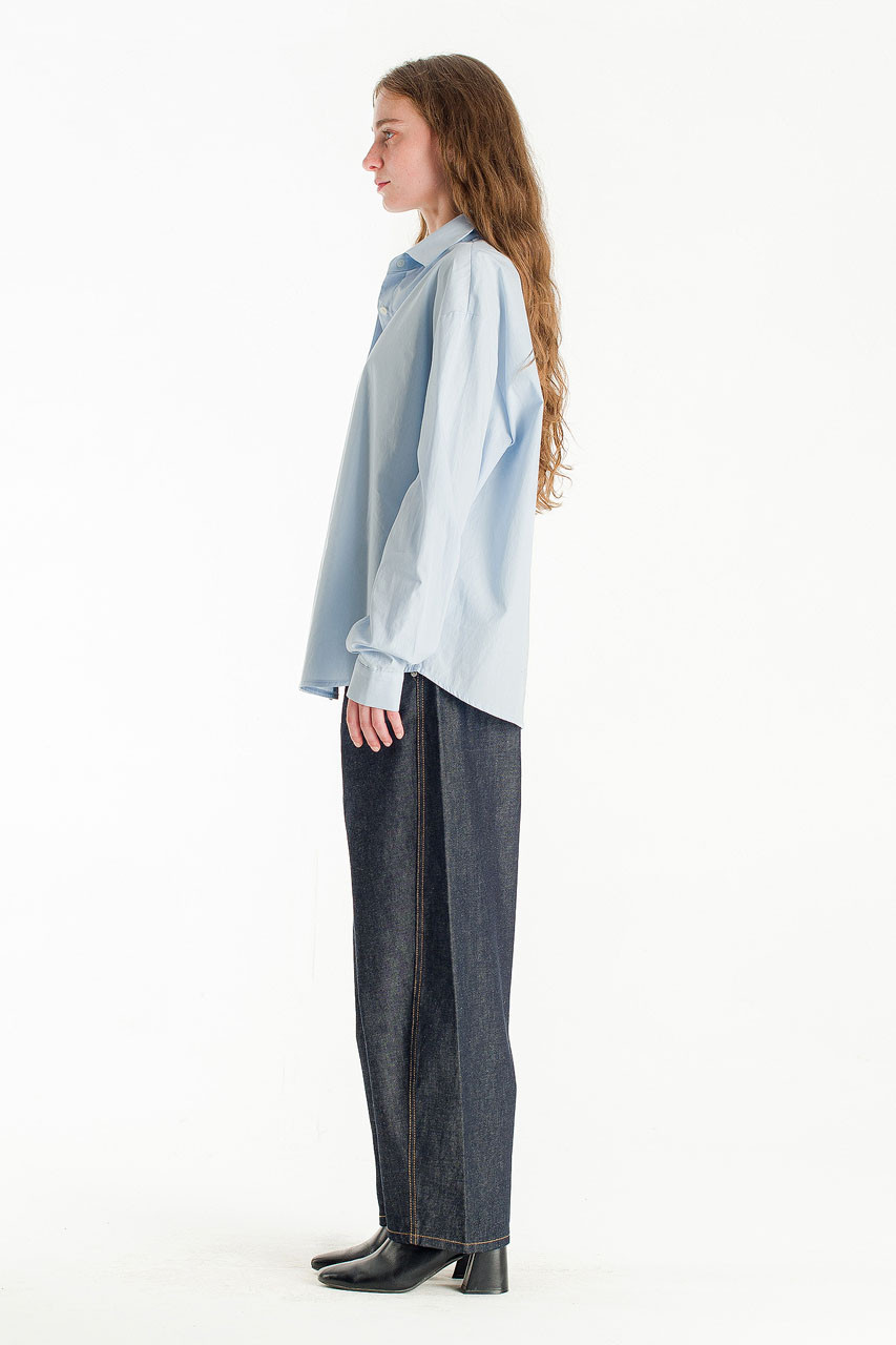 Marlow Oversized Shirt, Powder Blue