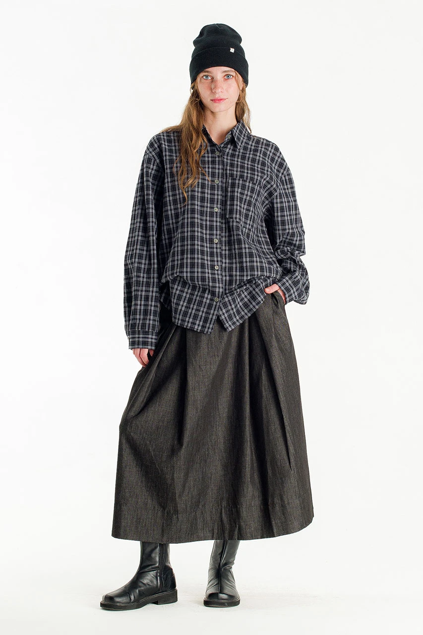 Dusk Check Shirt, Black