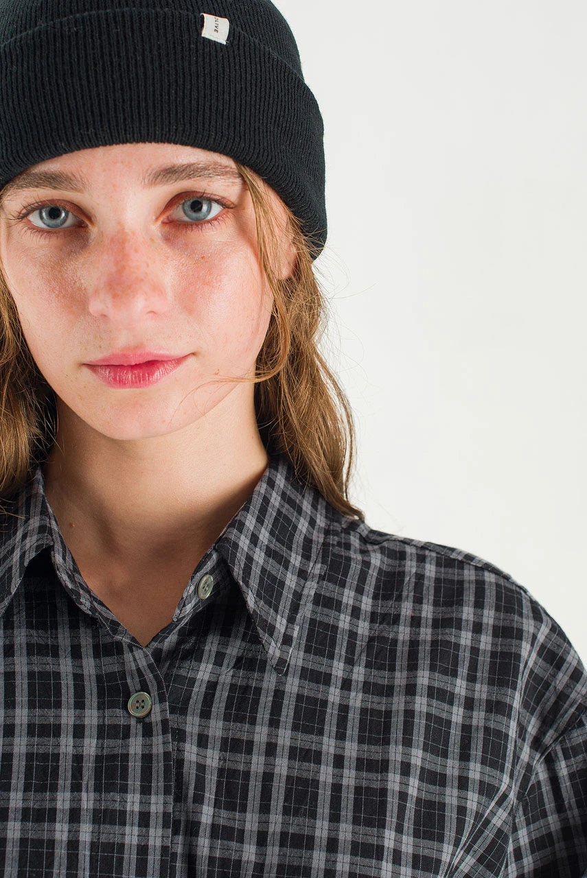 Dusk Check Shirt, Black