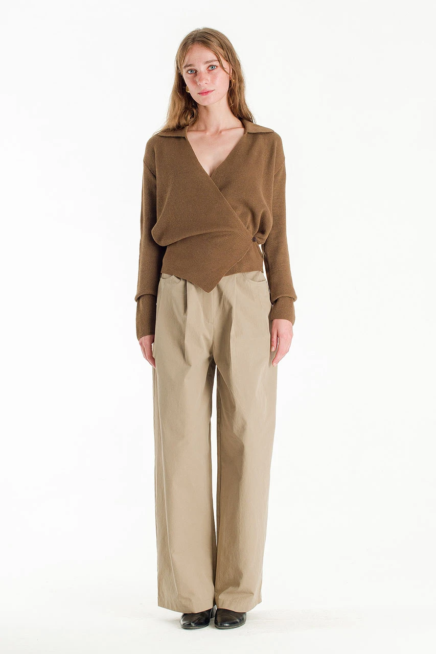 Marden Wrap Knit, Brown