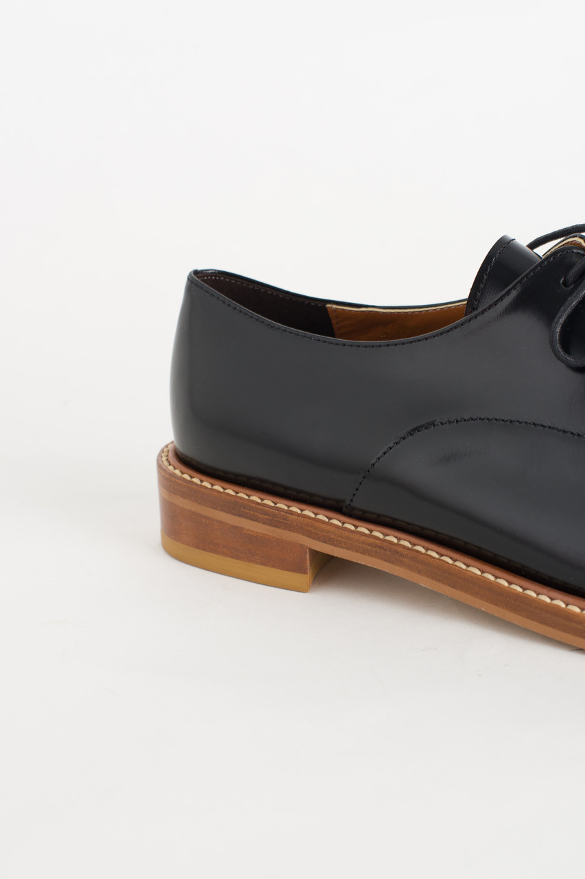 Pointed Oxford Shoes, Black