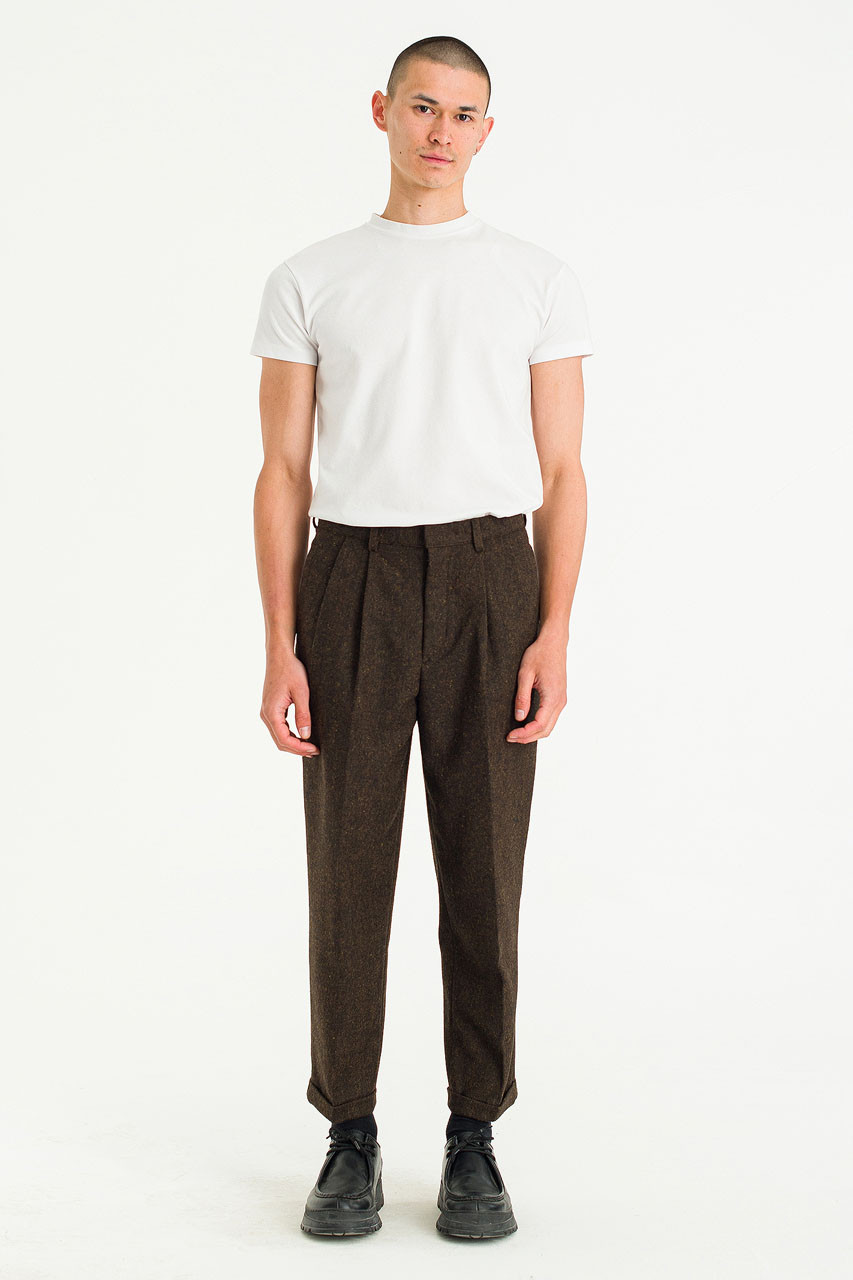 Menswear | Volk Wool Trousers, Chestnut 