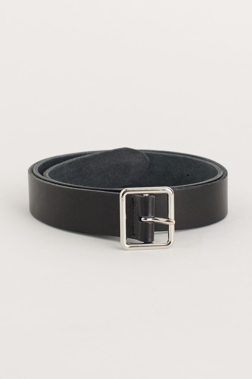 小物 Verica Square leather belt Square Leather Belt, Black