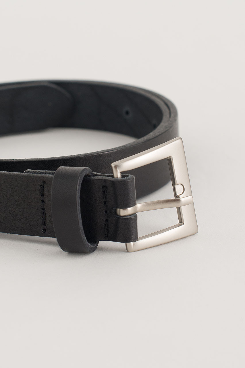 Multi Punching Leather Belt, Black