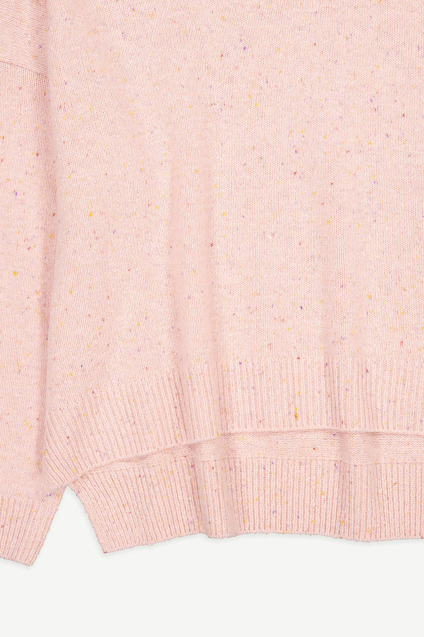 Boucle Round Neck Jumper, Azalea