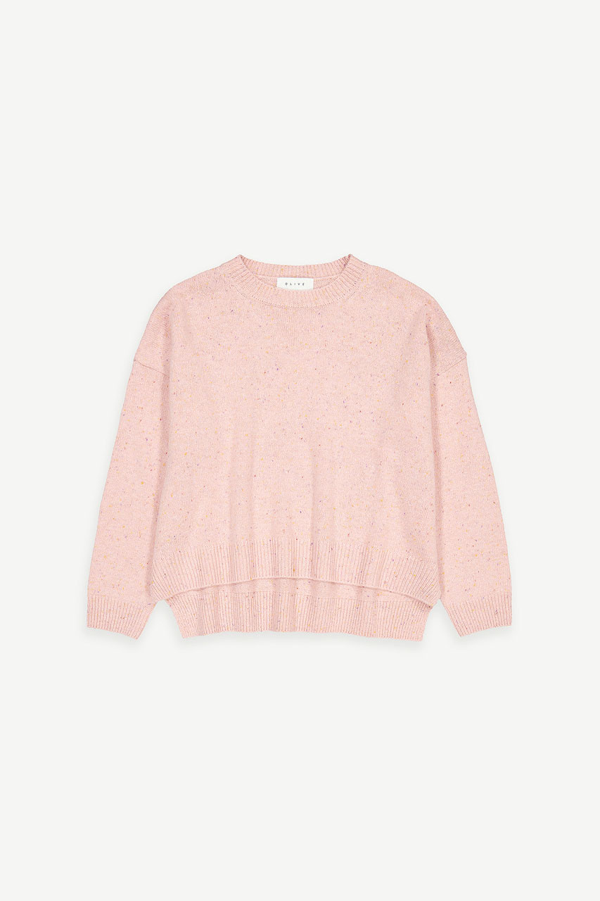 Boucle Round Neck Jumper, Azalea