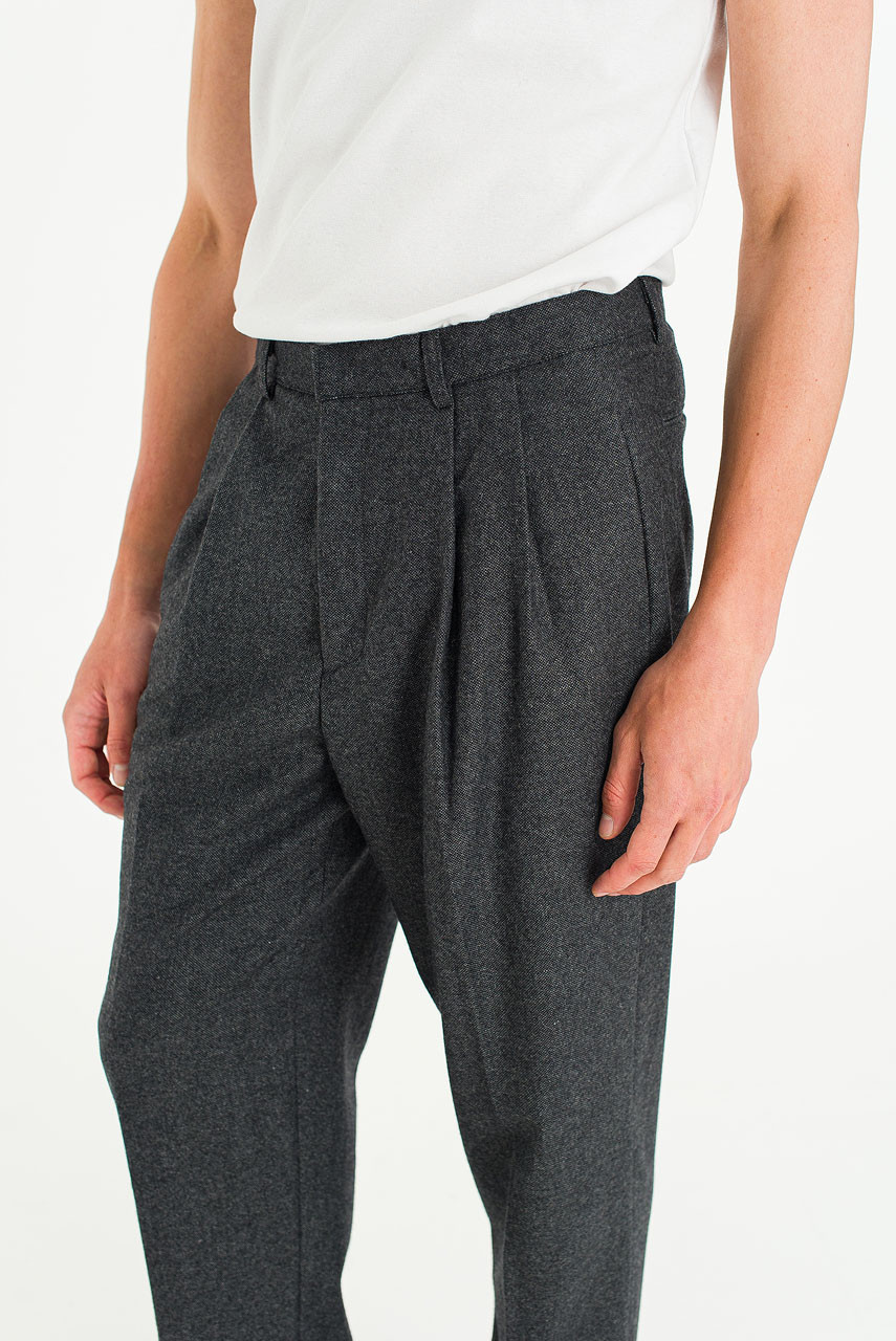 Menswear | Volk Wool Trousers, Charcoal