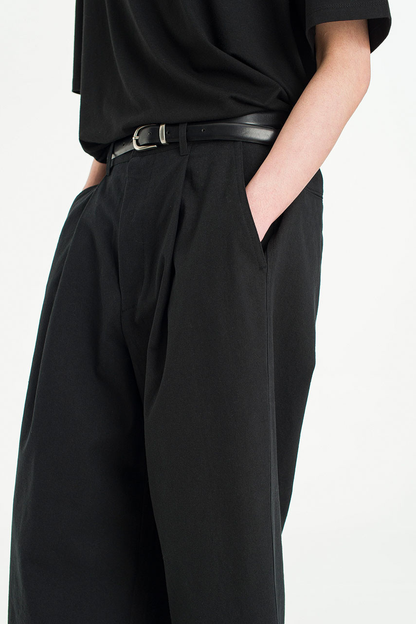 Menswear | Balloon Canvas Pants, Black