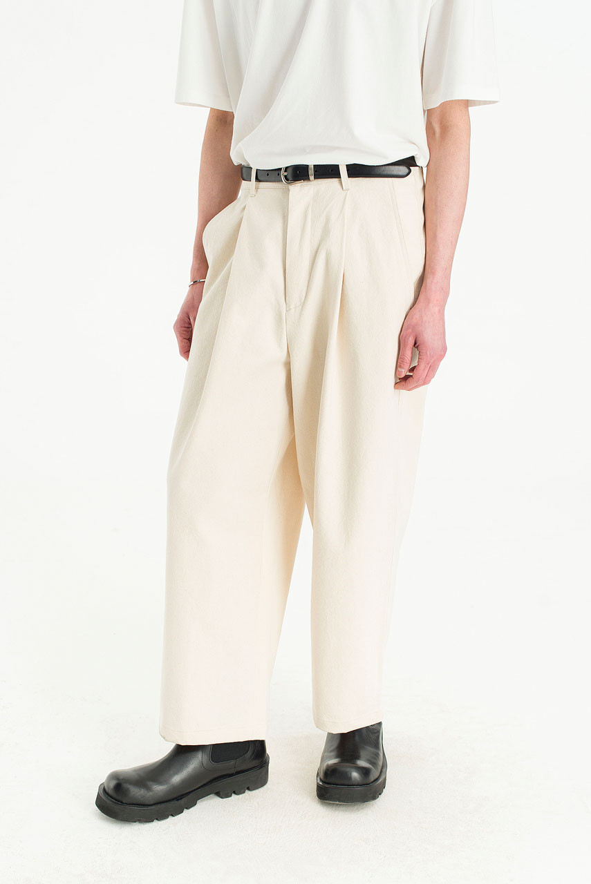 Menswear | Balloon Canvas Pants, Ivory