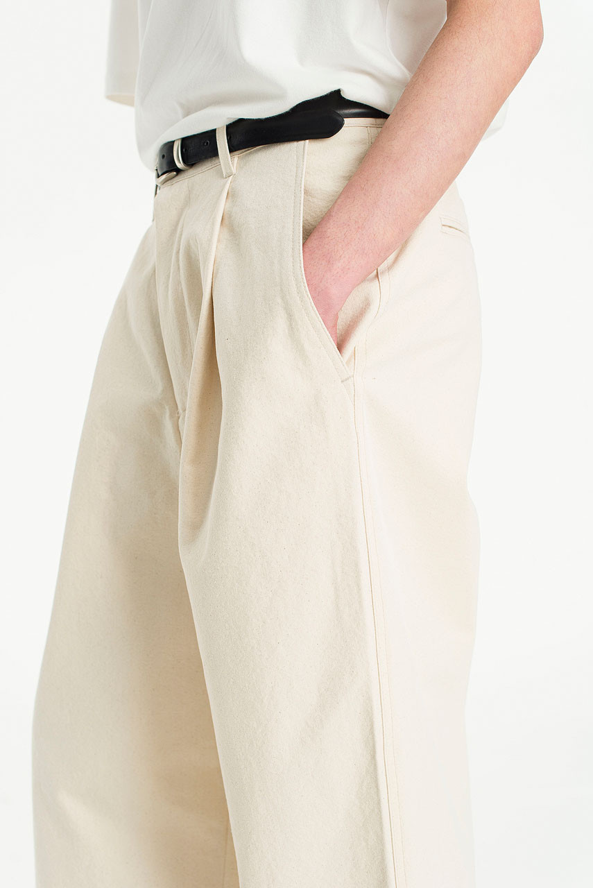 Menswear | Balloon Canvas Pants, Ivory