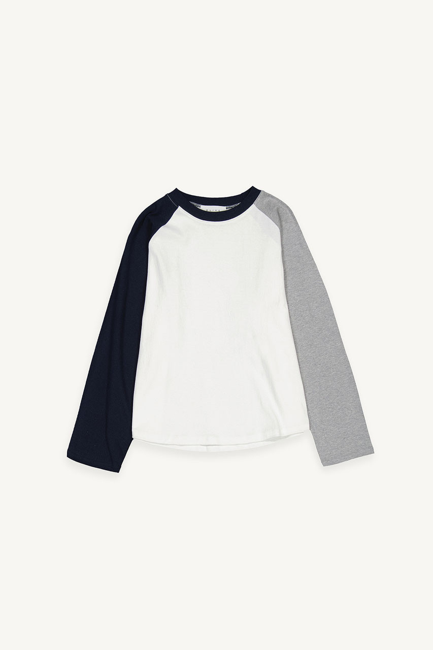 Colour Mix Raglan Tee, Ivory