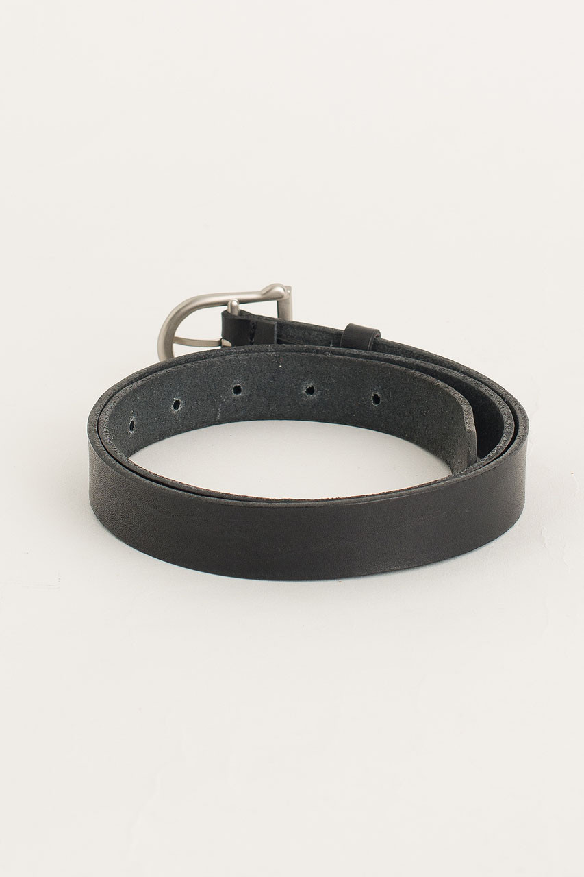 W Half Oval Belt, Black