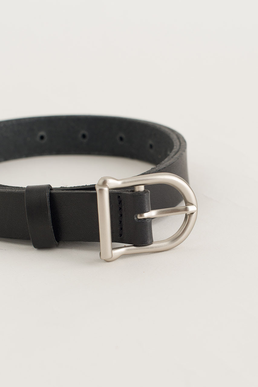 W Half Oval Belt, Black