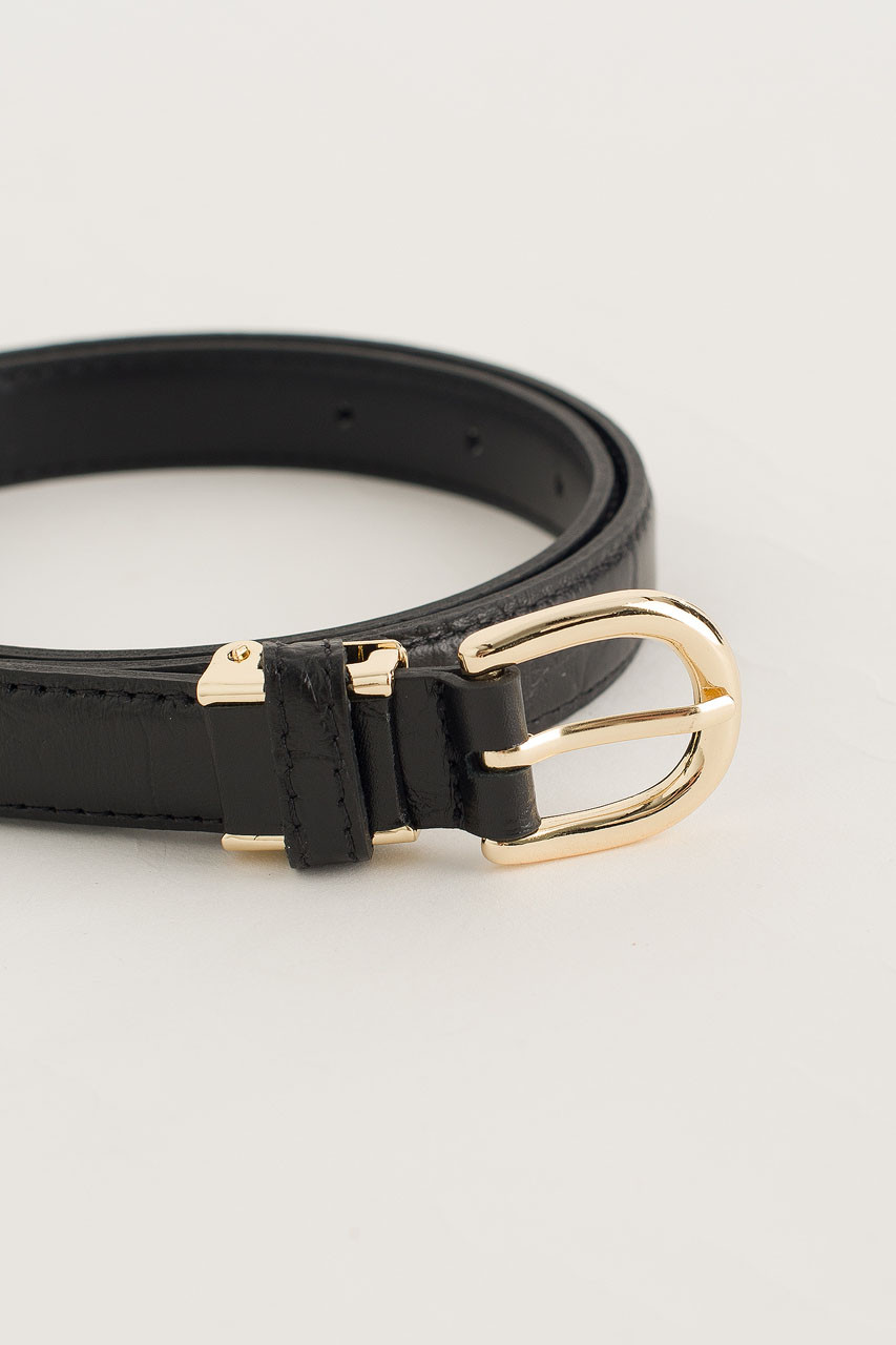 Siena Half Oval Belt, Black