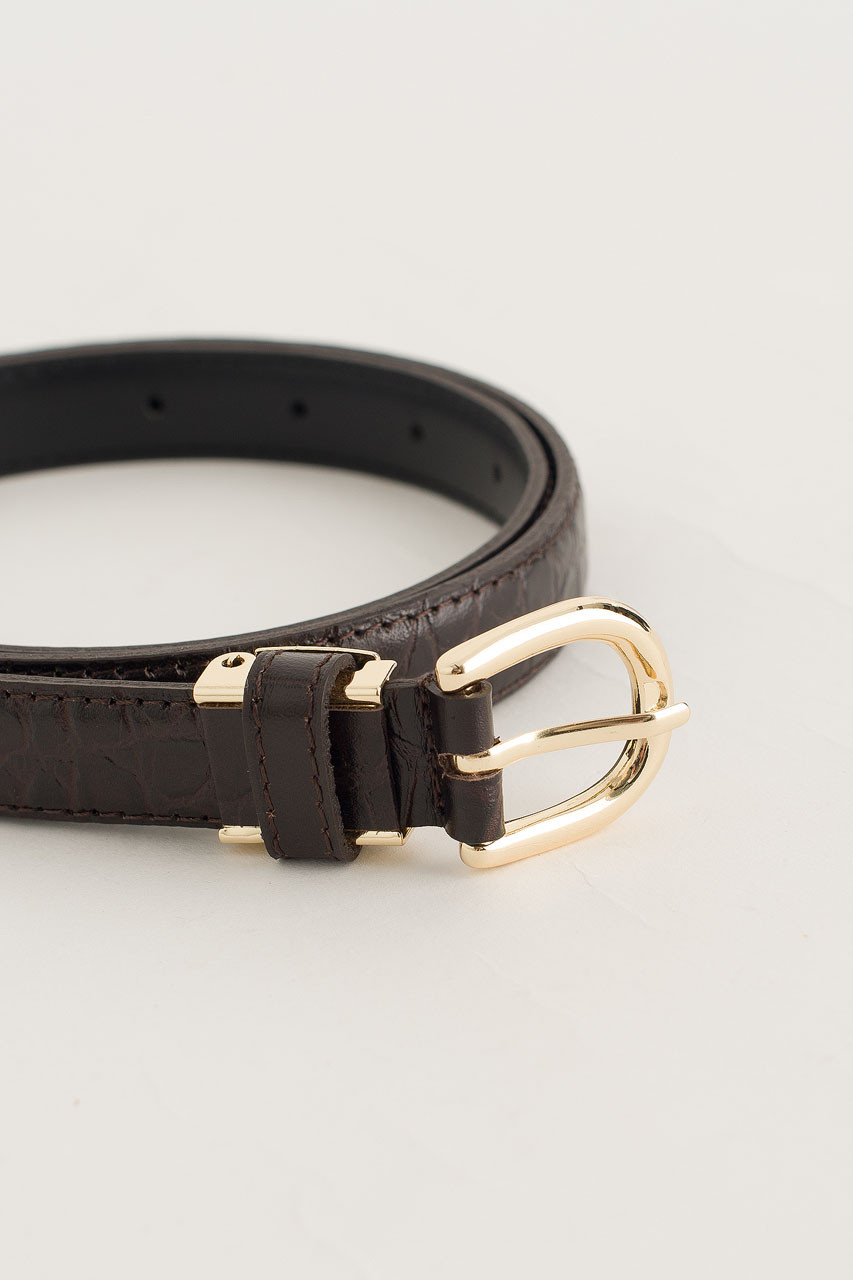 Siena Half Oval Belt, Brown