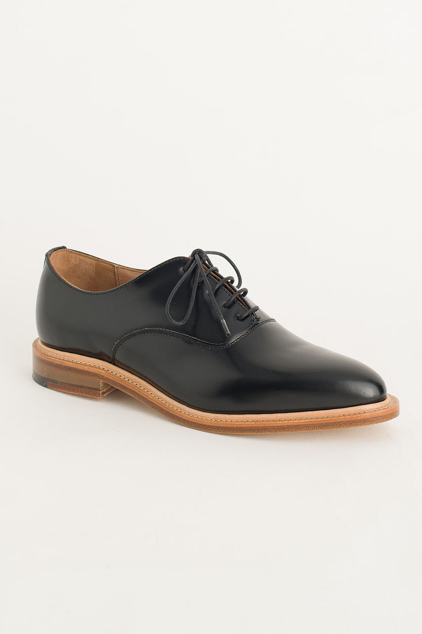 Pointed Oxford Shoes, Black