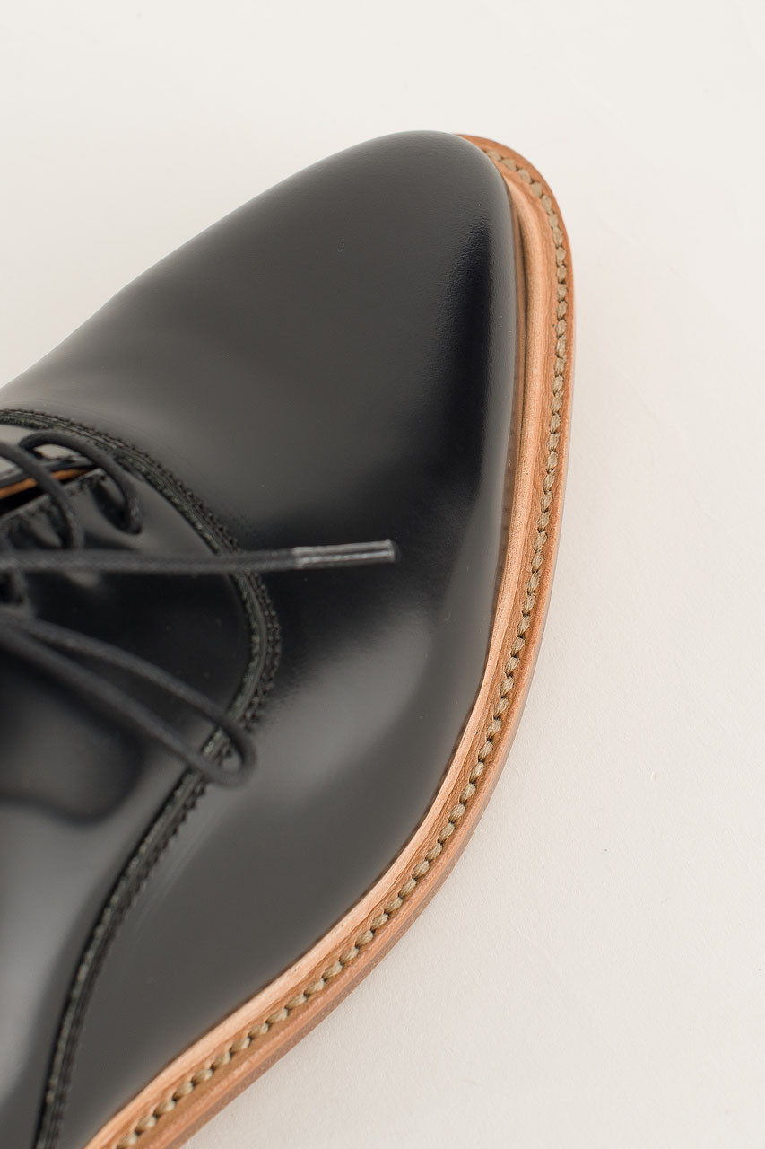 Pointed Oxford Shoes (Made in England), Black
