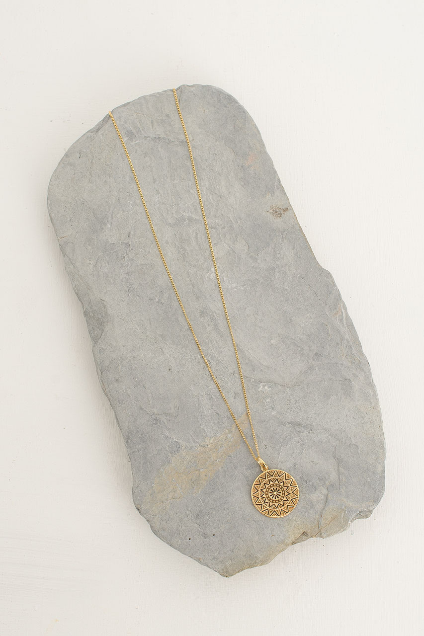 Saffron Necklace, 18K Gold Plated