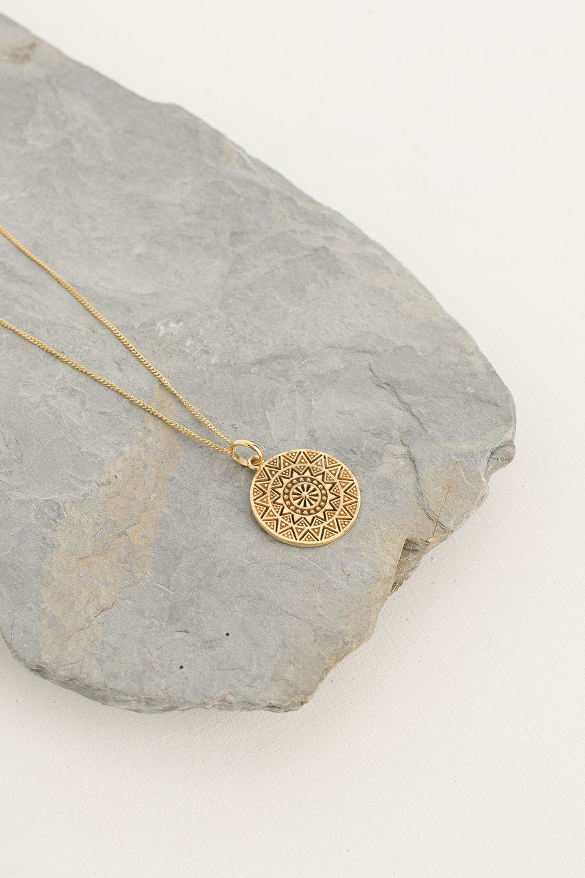 Saffron Necklace, 18K Gold Plated