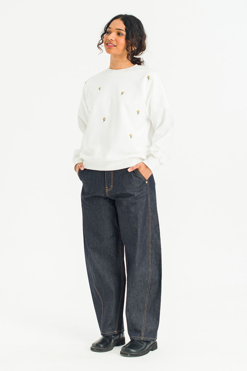 Lily Stitch Sweatshirt, Ivory