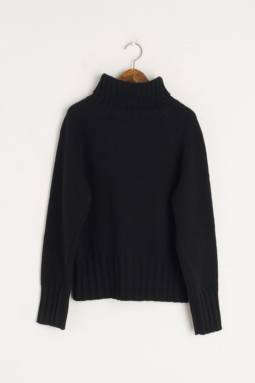 Simple Roll Neck Jumper, Black