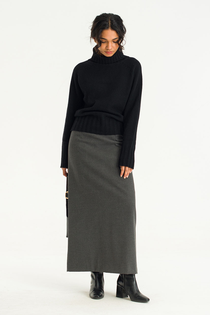 Simple Roll Neck Jumper, Black