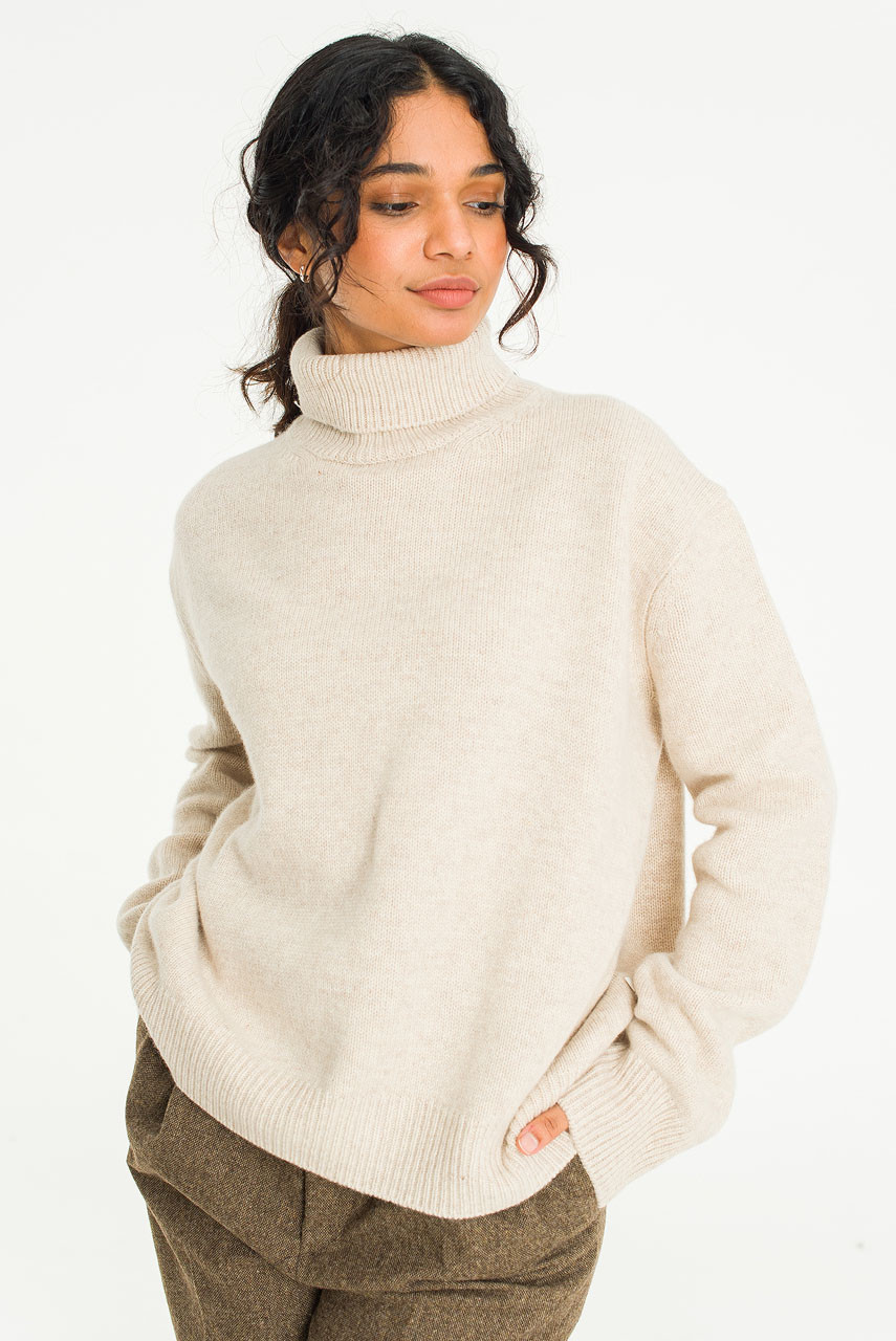 Jane Turtleneck Jumper, Oatmeal