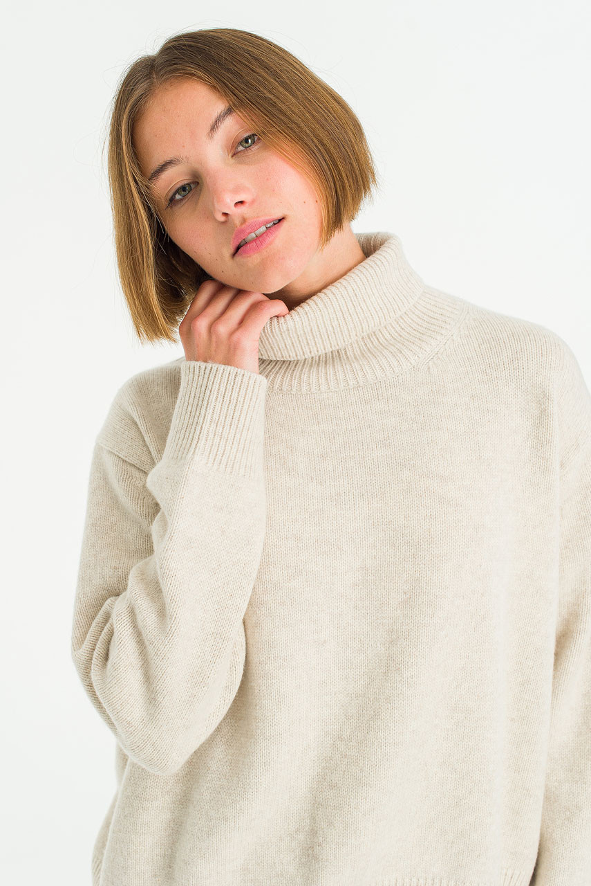 Jane Turtle Neck Jumper, Oatmeal