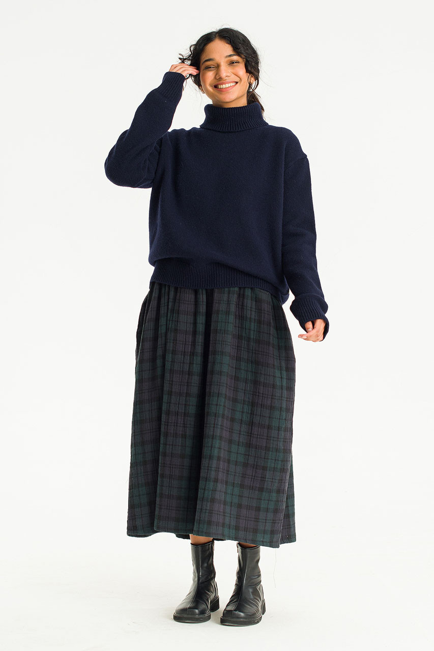 Jane Turtleneck Jumper, Navy