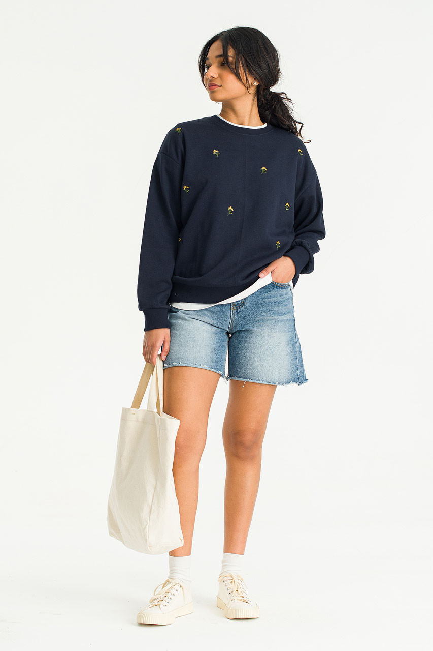 Lily Stitch Sweatshirt, Navy