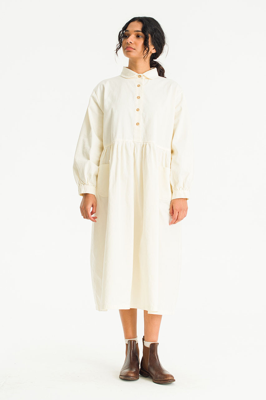 Ella Twin Pocket Dress, Ivory