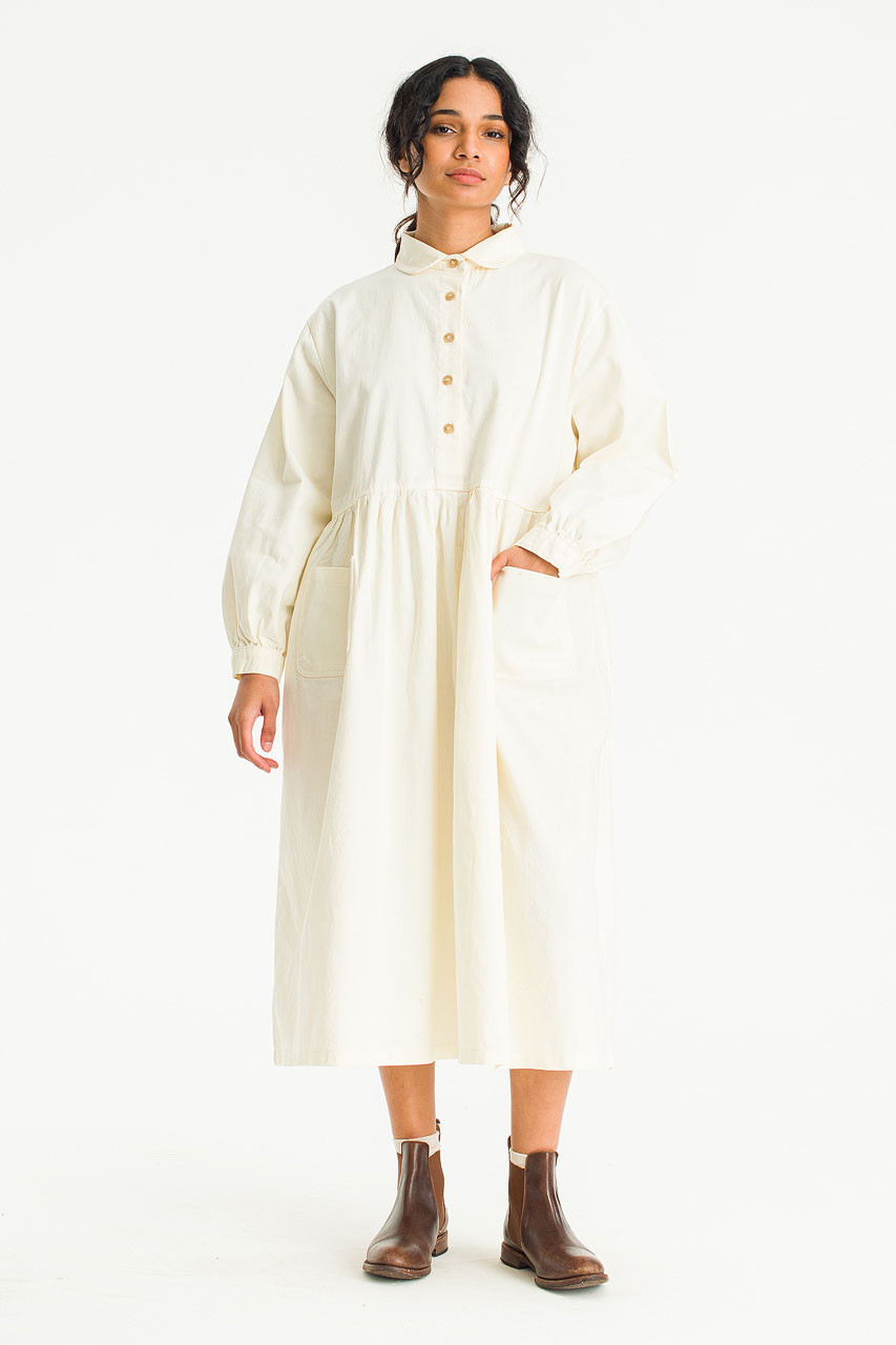 Ella Twin Pocket Dress, Ivory