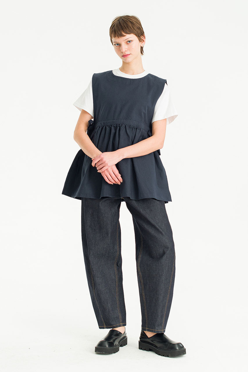 Faye Ribboned Vest, Navy