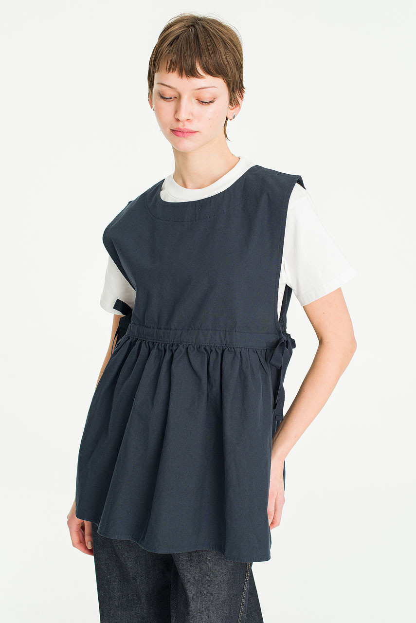 Faye Ribboned Vest, Navy